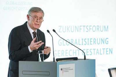 Alt Bundespraesident Horst Koehler spricht beim Zukunftsforum Globalisierung Gerecht Gestalten Berl-stock-photo