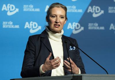 Zeit f?r Alice Weidel - in Neu-Isenburg - Wahlkampftour Bundestagswahl 2025-stock-foto