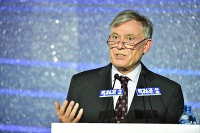 BEIJING CHINA NOVEMBER 26 CHINA OUT Former German president Horst Koehler gives a lecture at C-stock-photo