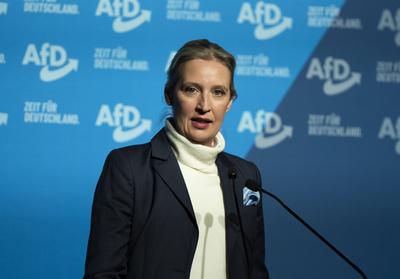 Zeit f?r Alice Weidel - in Neu-Isenburg - Wahlkampftour Bundestagswahl 2025-stock-foto