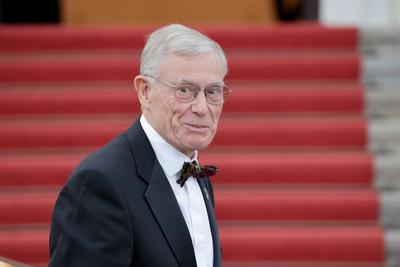 Altbundespr?sident Horst K?hler, Deutschland, Berlin, Schloss Bellevue, Staatsbankett zu Ehren des Pr?sidenten des Staat-stock-foto