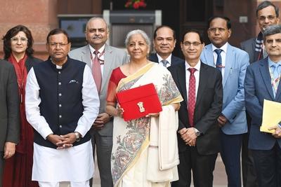 Union Finance Minister Nirmala Sitharaman Presents ?Union Budget 2025-26?-stock-photo