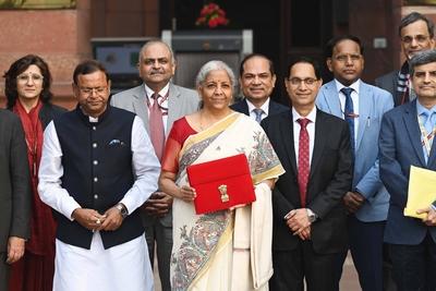 Union Finance Minister Nirmala Sitharaman Presents ?Union Budget 2025-26?-stock-photo