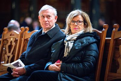Trauergottesdienst fuer Wolfgang Schaeuble im Berliner Dom der verstorbenen Praesidenten des Deutschen Bundestages a. D.-stock-foto