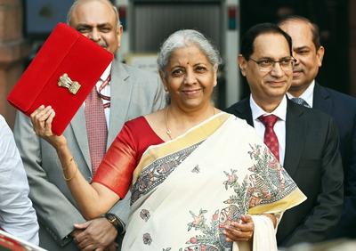 Union Finance Minister Nirmala Sitharaman Presents ?Union Budget 2025-26?-stock-photo