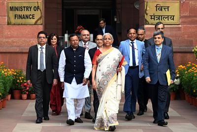 Union Finance Minister Nirmala Sitharaman Presents ?Union Budget 2025-26?-stock-photo