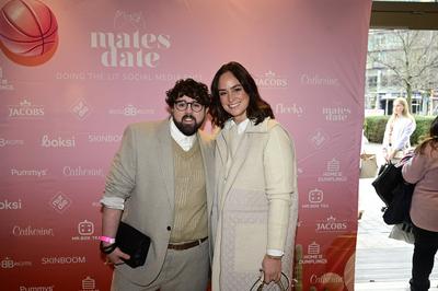 Steven Preisner und Saskia Grimm beim Mates Date Influencer Event auf der Berlin Fashion Week A/W 2025 in der Berliner F-stock-foto