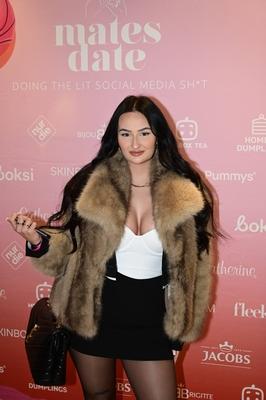 Laura de Gasperin beim Mates Date Influencer Event auf der Berlin Fashion Week A/W 2025 in der Berliner Freiheit. Berlin-stock-foto