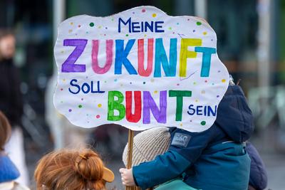 Demostration Brandmauer statt Rechtsruck!, N?rnberg, 02.02.2025-stock-photo
