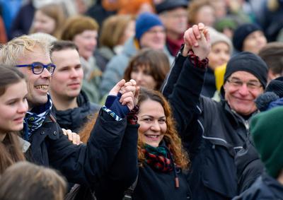 Politik , Aufstand der Anstaendigen ? Demo f?r die Brandmauer in Berlin-stock-foto