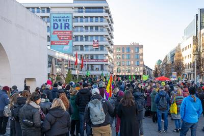 Demostration Brandmauer statt Rechtsruck!, N?rnberg, 02.02.2025-stock-foto