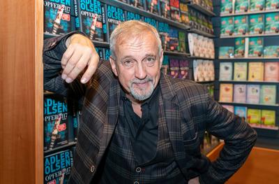 FRANKFURT AM MAIN, Germany - October 18 2019: Jussi Adler-Olsen at 71st Frankfurt Book Fair / Buchmesse Frankfurt FRANKF-stock-photo
