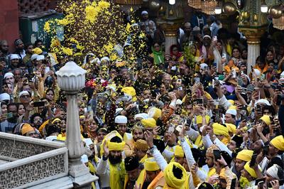 People Celebrate Basant Panchami Festival-stock-photo