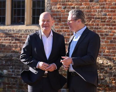 Bundeskanzler und Great Britain-stock-foto