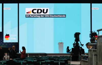 Bundestagswahl CDU Parteitag-stock-foto