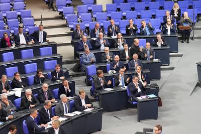 Deutscher Bundestag, 209. Plenarsitzung-stock-foto