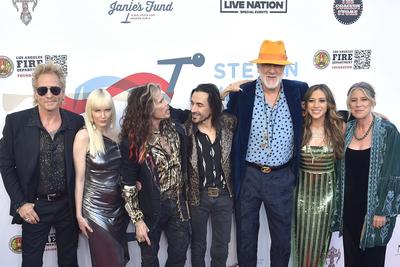 Matt Sorum, Ace Harper, Steven Tyler, Nuno Bettencourt, Mick Fleetwood, Aimee Preston, Gast-stock-photo