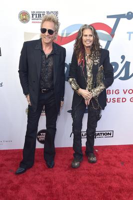 Matt Sorum, Steven Tyler-stock-foto