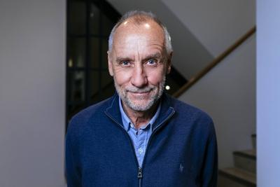 Hakan Nesser bei der lit.Cologne 2018 Veranstaltung Hakan Nesser und Dietmar B?r stehen unter dem Eindruck r?tselhafter-stock-photo