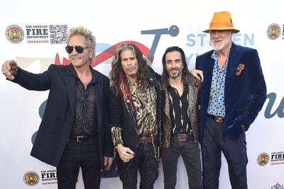 Matt Sorum, Steven Tyler, Nuno Bettencourt, Mick Fleetwood-stock-foto