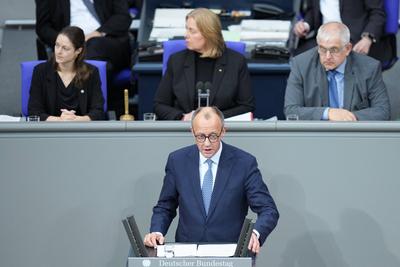Deutscher Bundestag, 209. Plenarsitzung Regierungserklaerung-stock-foto