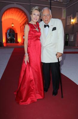 Salzburger Festspiele 30.07.2015 Dr. Antje-Katrin Kuehnemann + Mann Joerg Guehring in der Residenz Salzburg beim Empfang-stock-photo