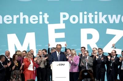 CDU Sonderparteitag: Friedrich Merz-stock-foto