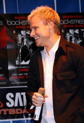 BackStreetBoys in Berlin 15/ Die Backstreet Boys ( Brian Littrell ) 2007 bei einem Werbeauftritt bei Saturn in den Potsd-stock-foto
