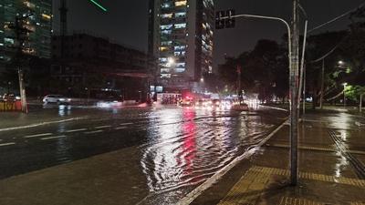 Flooding in the rescue area in sao paulo-stock-foto