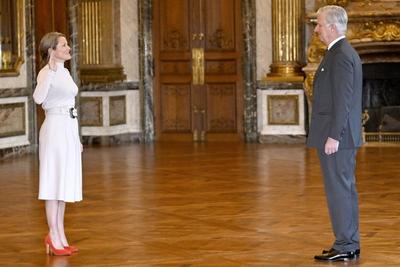 Swearing-in of the De Wever Government-stock-foto