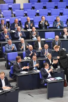 Deutscher Bundestag, 209. Plenarsitzung-stock-foto