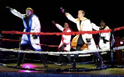 Bildnummer: 52527049  Datum: 02.05.2008  Copyright: imago/bikyBackstreet Boys - v.l.n.r.: Brian Littrell, Howie Dorough, Nick Carter und AJ McLean w?hrend eines Konzerts in Oberhausen, Personen; 2008, Oberhausen, Musik, Konzerte; , quer, Kbdig, Gruppenbild, Aktion, People o0 MacLean, Mc Lean, Mac-stock-foto