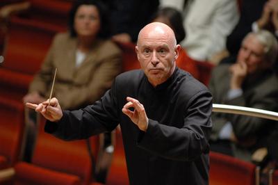 DEU, Deutschland, Ruhrgebiet, Essen, 05.02.2005: Der international gefeierte Dirigent Christoph Eschenbachbei seinem Kon-stock-foto