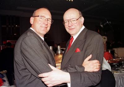 1/ Berlinale 99: Reinhard Conny Konzack & Walter Momper, Er?ffnung der INTERNATIONALEN FILMFESTSPIELE, TV, Fernsehen, Fi-stock-photo