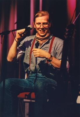 Ostdeutsche Liedermacher Gerhard Gundermann ? Der ostdeutsche Liedermacher Gerhard Gundermann 1993-stock-photo