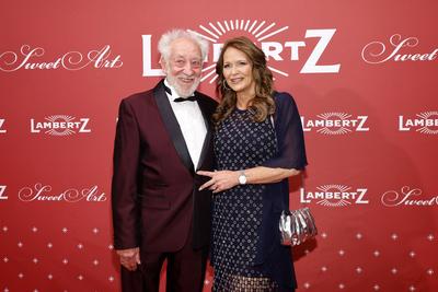 Dieter Hallervorden mit Christiane Zander-stock-foto