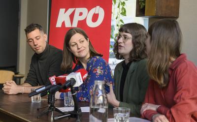 20250204 Gemeinsamer Antritt LINKS und KPOE bei Wien Wahl-stock-photo