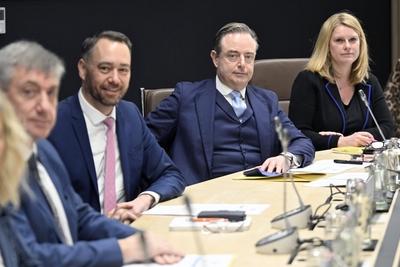 First Council of Ministers of the De Wever government-stock-foto