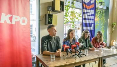 20250204 Gemeinsamer Antritt LINKS und KPOE bei Wien Wahl-stock-photo