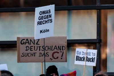 CDU Wahlkampftour 2025 Friedrich Merz vor Ort; 04.02.2025-stock-foto