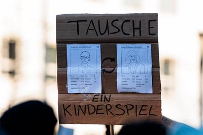 CDU Wahlkampftour 2025 Friedrich Merz vor Ort; 04.02.2025-stock-foto