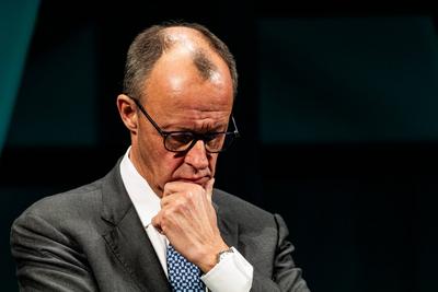 CDU Wahlkampftour 2025 Friedrich Merz vor Ort; 04.02.2025-stock-foto