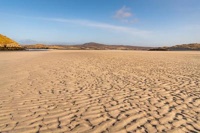 Sandmuster auf Cappadale Sands, Canish Beach auf der Isle of Lewis, Schottland-stock-foto