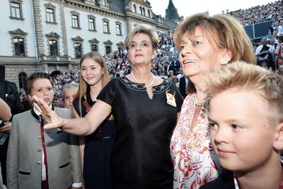 Thurn und Taxis Festspiele - Regensburg Letitia von Schoenburg, Valentin von Schoenburg, Gloria von Thurn und Taxis, Max-stock-photo