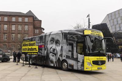 03. Februar, 2025, Freiburg im Breisgau. FDP-Chef Christian Lindner machte auf seiner Wahlkampftour Halt in der Gr?nen-H-stock-foto