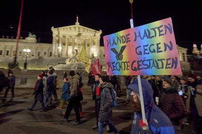 25 Jahre Donnerstagsdemo-stock-foto