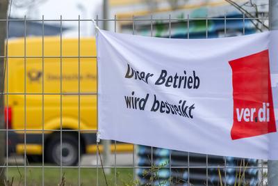 Warnstreik bei der Deutschen Post-stock-foto