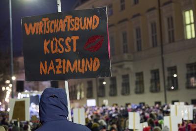 25 Jahre Donnerstagsdemo-stock-foto