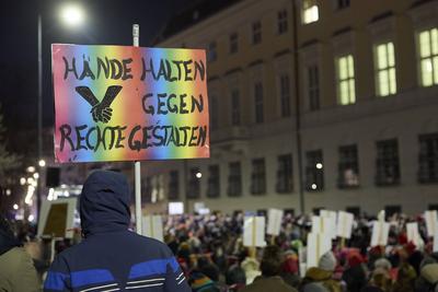 25 Jahre Donnerstagsdemo-stock-foto