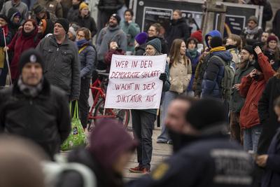 03. Februar, 2025, Freiburg im Breisgau. FDP-Chef Christian Lindner machte auf seiner Wahlkampftour Halt in der Gr?nen-H-stock-foto